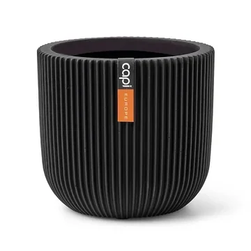 Capi Europe Bloempot Groove Zwart 14 x 13 cm