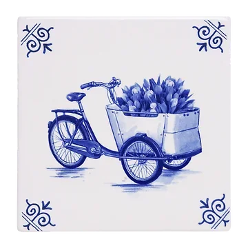 Heinen Delfts Blauw Tegel Bakfiets13 cm