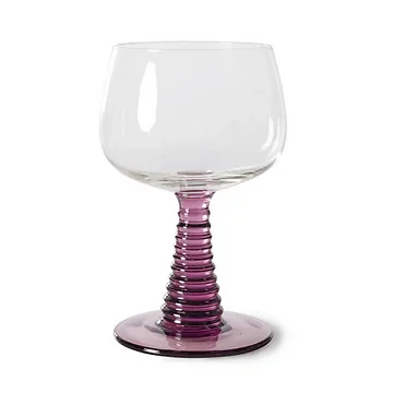 Hkliving Wijnglas Swirl Hoog Paars 0.25 L