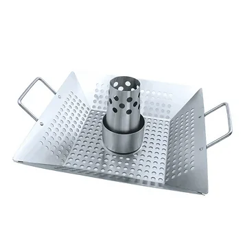 Maestro BBQ Grillmand met Chicken Sitter RVS 39 x 30,5 x 13,5 cm