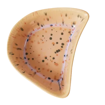HKliving Tapasschaal Shell Ceramics Speckled 14 x 11 cm