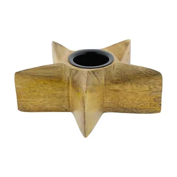 Home Society Kaarsenhouder Ster L Bruin 15 cm