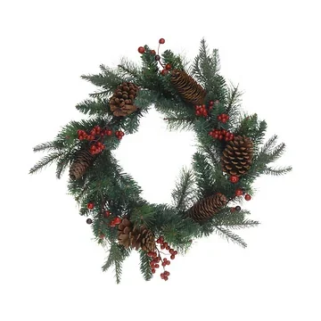 Kerstkrans met bessen 45 cm