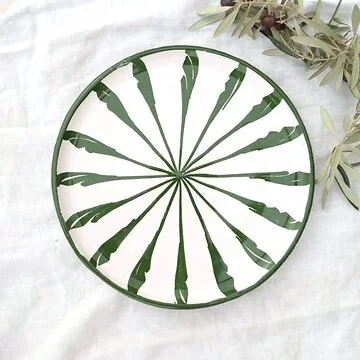 Lenta Living Dinerbord Granada Streep Verde Oliva 28 cm