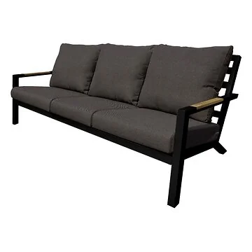 Royal Seasons Bank 3-zits Detroit Zwart 210 x 90 x 79 cm