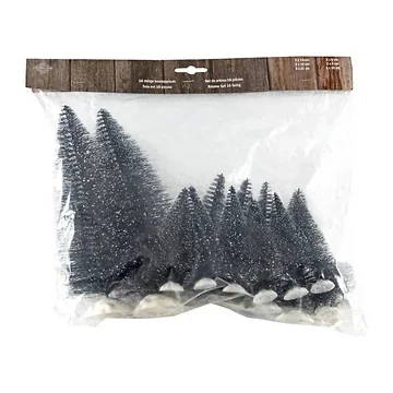 Mini kerstboompjes 16 stuks