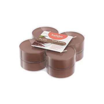 Bolsius Maxilichten clear cup True Scents Oud Wood