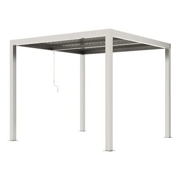 Royal Seasons Terrasoverkapping Bergamo Aluminium Zand met Verlichting 300 x 300 x 250 cm