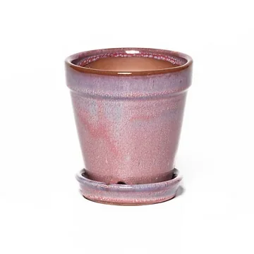 Pot met schotel Lila 11 x 11.5 cm