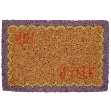 Mica Decorations Deurmat Hii Byeee Paars 60 x 40 x 1.5 cm
