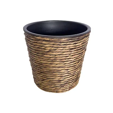 Pot twisted weave brown D 30 x H 28