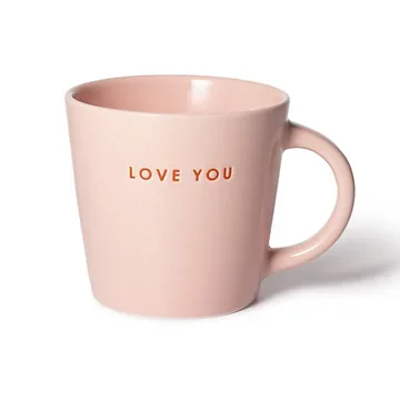Vondels Ceramic Cappuccino Cup Love you pink 250ml