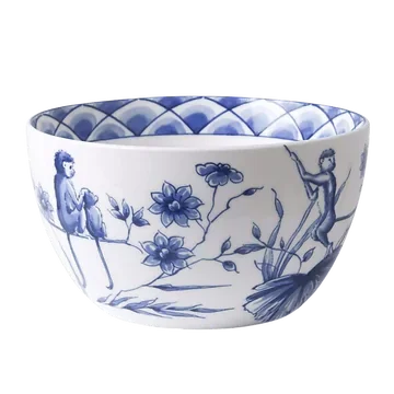 Heinen Delfts Blauw Yoghurtschaaltje Aapjes