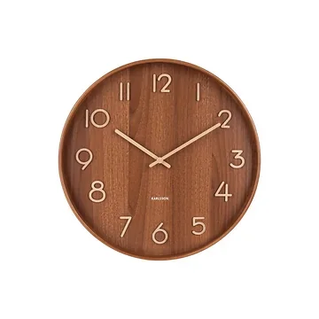 Karlsson Wandklok Pure Donker Lindehout large