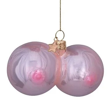 Vondels Kersthanger borsten roze 6.5 cm