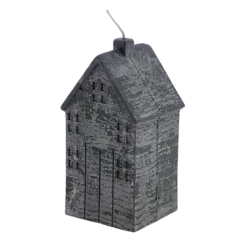 Home Society Kaars Huis M Zwart 11.5 cm