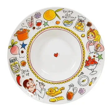 Blond Amsterdam Bord Pasta Even Bijkletsen 23 cm