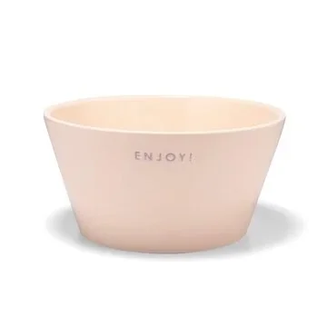 Vondels Ceramic bowl enjoy! ecru 7 cm