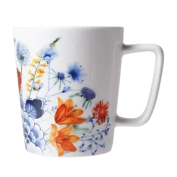 Heinen Delfts Blauw Koffiemok Wildbloemen Bloemenoase 145 ml