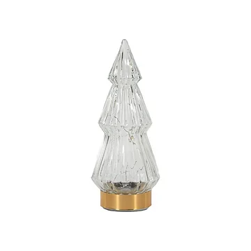 Kerstfiguur decoratieboom Transparant D 10,5 H 24,5 cm