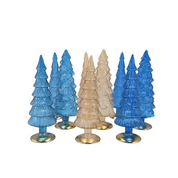 Twinkle Blue Glass Tree Ass 9x25cm