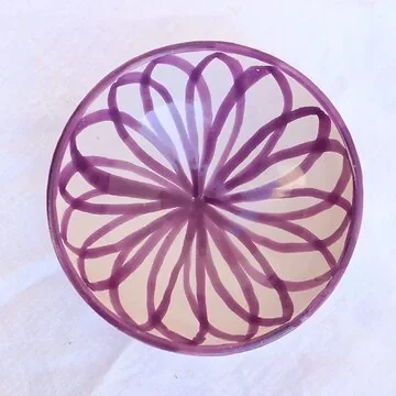 Lenta Living Ontbijtkom Flor Paars 14 cm