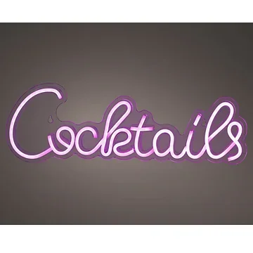 Lumineo LED Neon Wandlamp Cocktails 42 x 14 cm