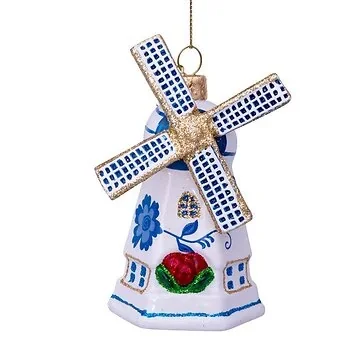Vondels Kersthanger delfts blauwe molen 10 cm