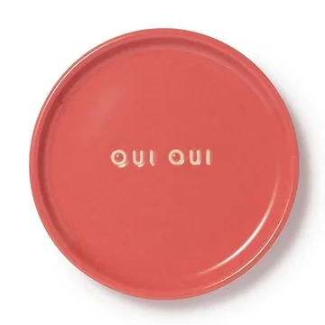 Vondels Petit Four Plate Ceramic Oui Oui! Roze 8.5 cm