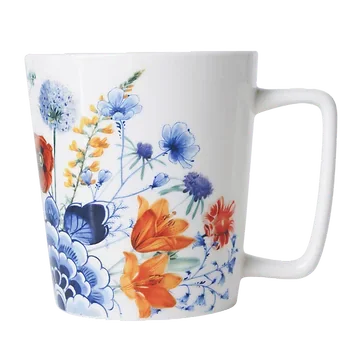 Heinen Delfts Blauw Mok 3 Bloementuintje