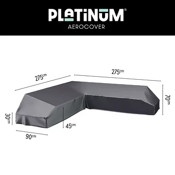 AeroCover Loungeset platformhoes 7881 275 x 275 x 90 x 30/45/70 cm