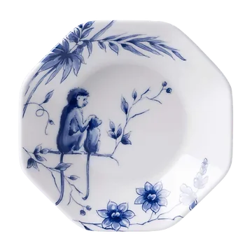 Heinen Delfts Blauw Theezakhouder Aapjes
