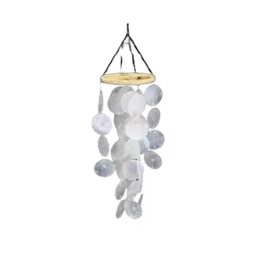 Van der Leeden Windgong Schelpen Wit 12 x 35 cm
