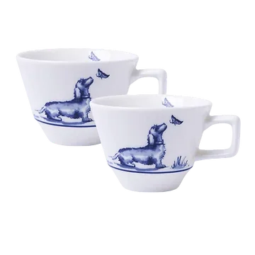 Heinen Delfts Blauw Espressokopje Teckel Nhaan 2 stuks