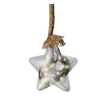 Micro LED ster touw smokey grey warm wit 15,5 cm