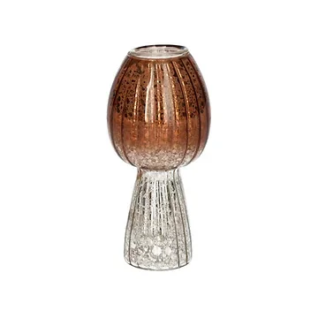 Kandelaar glas Morel bruin 6.5 x 12.3 cm