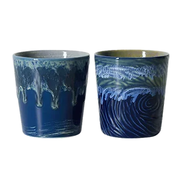 HKliving Koffiekopje 70's Ceramics Van Gogh Starry Night 2 stuks 0.23 L