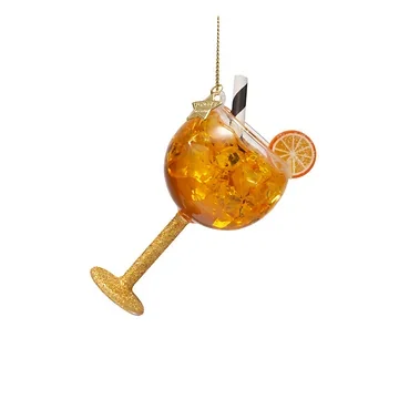 Vondels Kersthanger cocktail spritzer oranje 11 cm