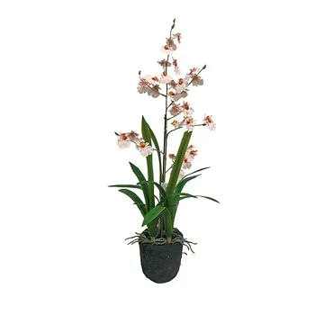 Kunstplant Orchidee in pot roze 75 cm