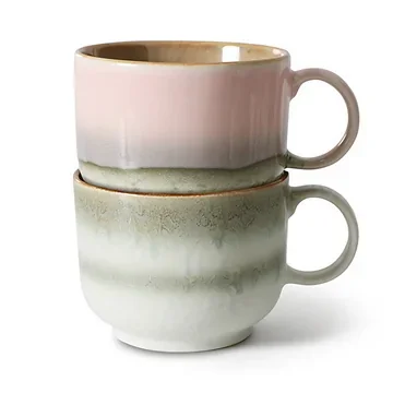 HKliving Theemok 70's Ceramics Nova 2 stuks 0.425 L