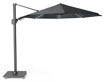 Platinum Zweefparasol Challenger T² Glow Antraciet Rond Ø 350 cm