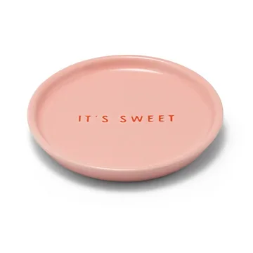 Vondels Ceramic Petit Four Plate It's Sweet pink Ø8.5cm
