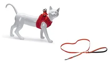 Beeztees kattentuigje met lijn Parinca rood S/M 23-28 cm