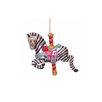 Vondels Kersthanger kermis zebra 10 cm