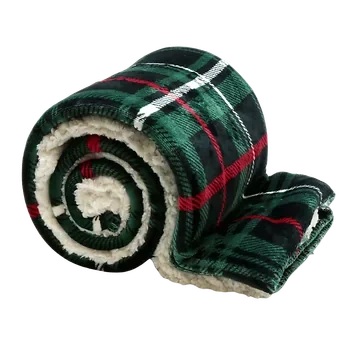 Unique Living Plaid Larsson Groen Rood 150 x 200 cm