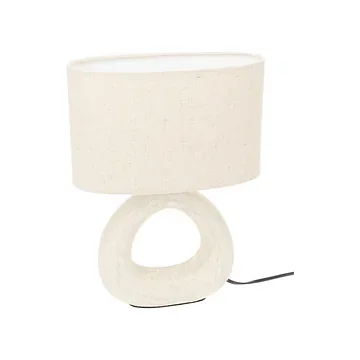 Home & Styling Tafellamp keramiek zand 35.5 x 26.5 cm
