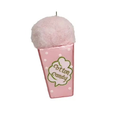 Kersthanger Suikerspin Glas Roze 12.4 cm