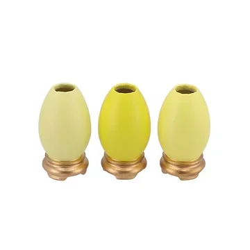 Easter Eggcited Vase Yellow 12 cm