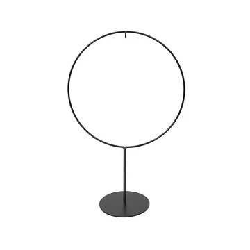 Ornament standaard cirkel zwart 22 x 32 cm