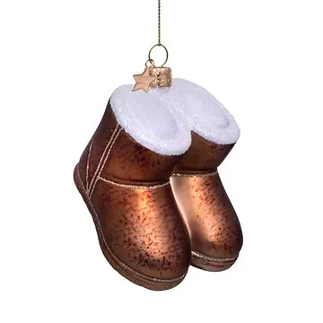 Vondels Kersthanger laarzen suede bruin 7 cm